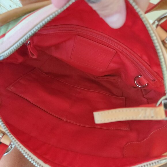 Coach Hampton Multi Colored Stripe Handbag Purse - Picture 10 of 12